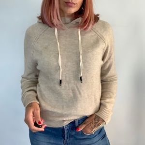 RETROD Heathered Tan Hooded Sweater • NWT